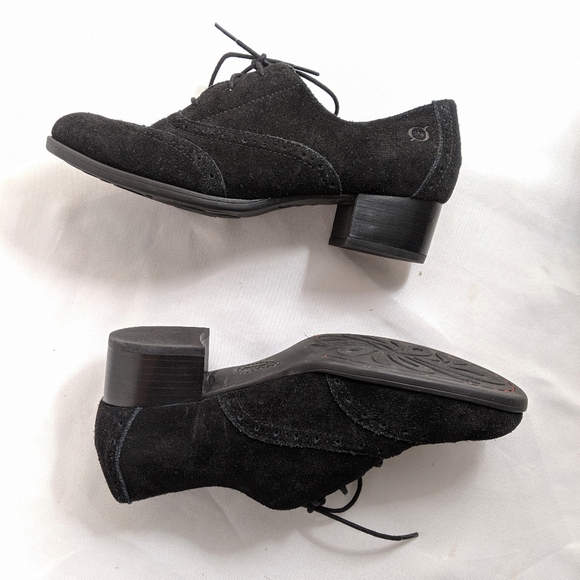 Born Black Suede Heeled Shoes - Picture 4 of 7